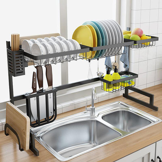 Dish Drying Rack Over Sink Display Drainer Kitchen Utensils Holder US Stock